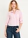 Cropped Button-Down Striped Shirt - image 2