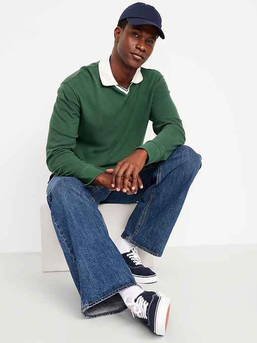 Image number 3 showing, Long-Sleeve V-Neck Polo