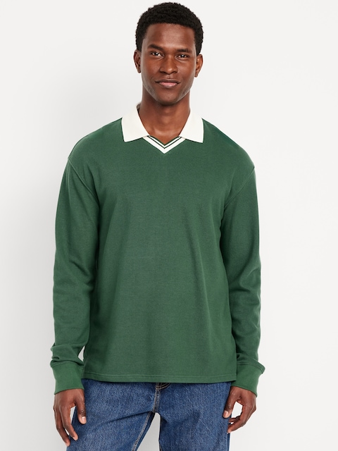 Loose Fit Pique Polo - Field Of Greens