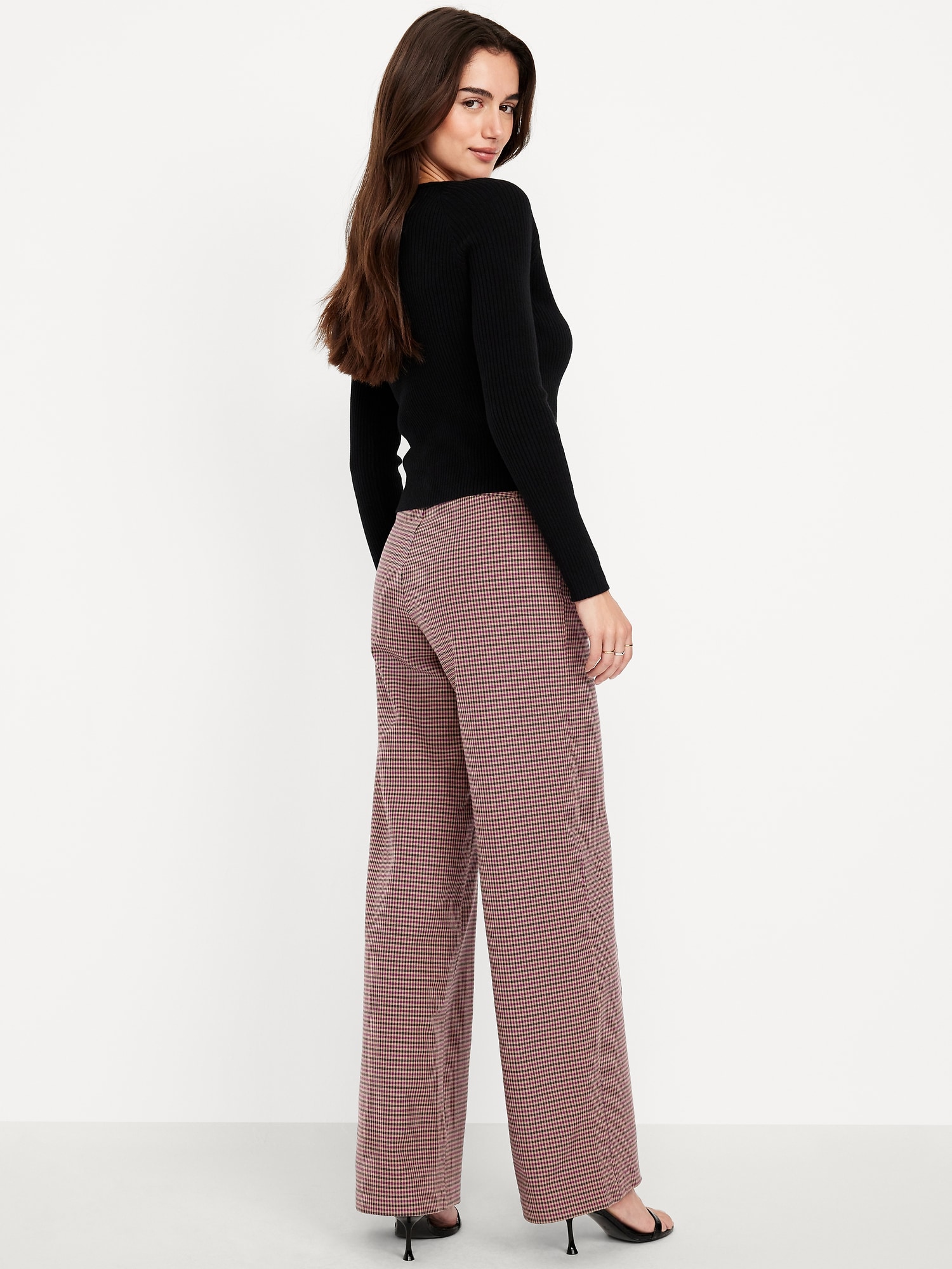 High-Waisted Pull-On Pixie Wide-Leg Pants