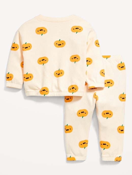 Image number 4 showing, Printed French Terry Sweatshirt and Pants Set for Baby