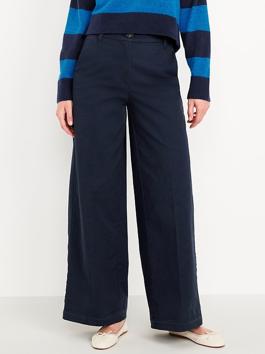 Image number 2 showing, Extra High-Waisted Super Wide-Leg Chino Pants