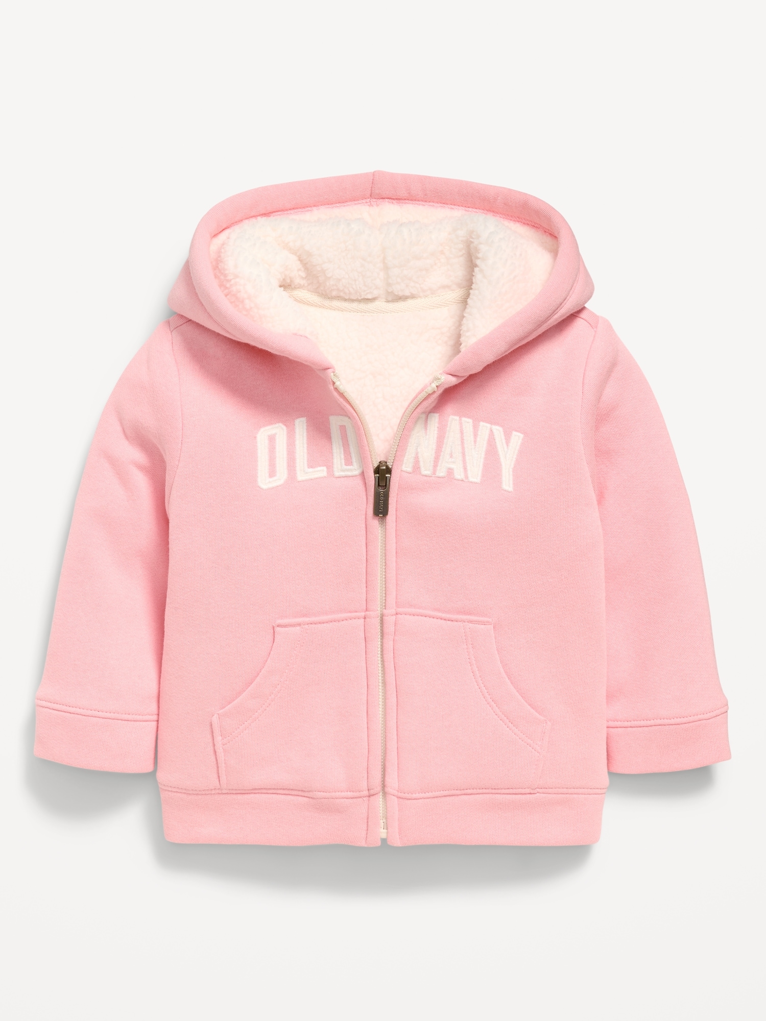 Logo-Graphic Sherpa-Lined Zip Hoodie for Baby