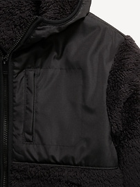 Image number 3 showing, Loose Sherpa Pocket Hooded Jacket for Boys