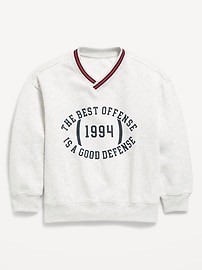 Image number 2 showing, Oversized V-Neck Graphic Sweatshirt for Boys