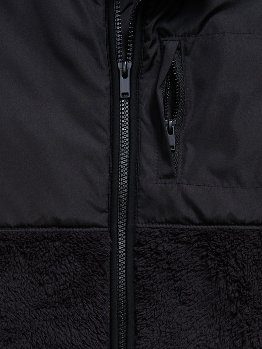 Image number 3 showing, Sherpa Mixed Media Vest for Boys