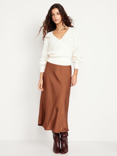 Satin Maxi Skirt - Coco De Mer