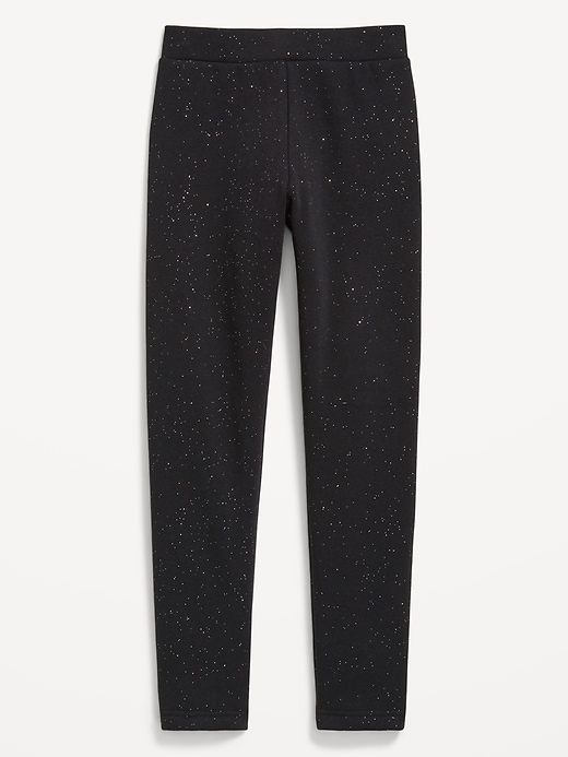 Image number 1 showing, High-Waisted Full-Length Fleece Leggings for Girls