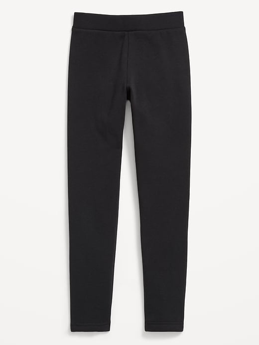 Image number 1 showing, High-Waisted Full-Length Fleece Leggings for Girls