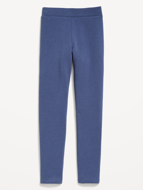 High-Waisted Full-Length Fleece Leggings for Girls