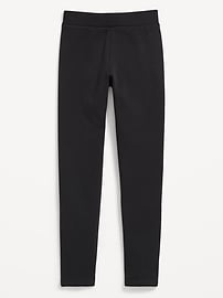 Image number 1 showing, High-Waisted Full-Length Fleece Leggings for Girls