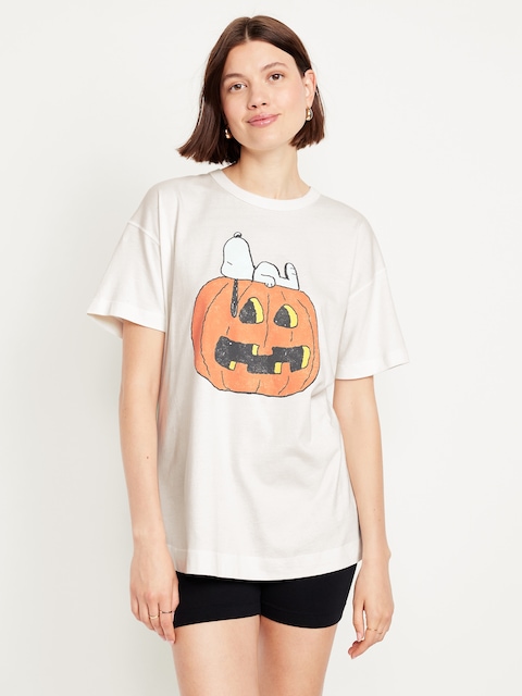 Oversized Peanuts™ Snoopy T-Shirt - Sea Salt