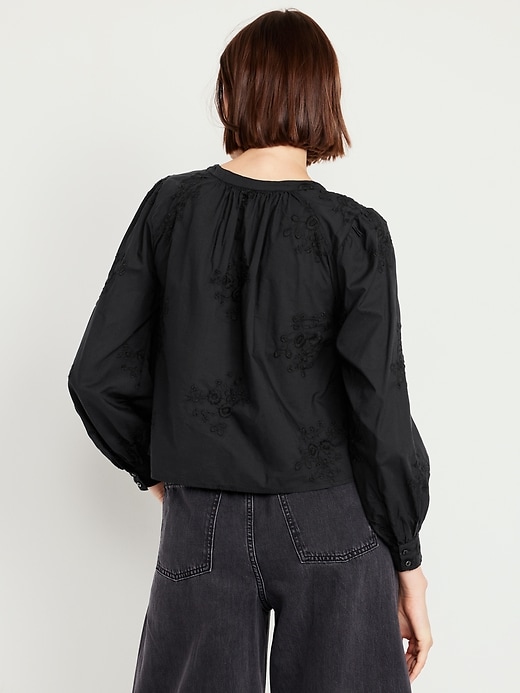 Image number 2 showing, Button-Down Embroidered Top