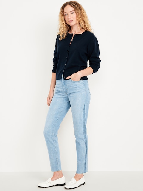 High-Waisted OG Straight Cut-Off Ankle Jeans - Starshade