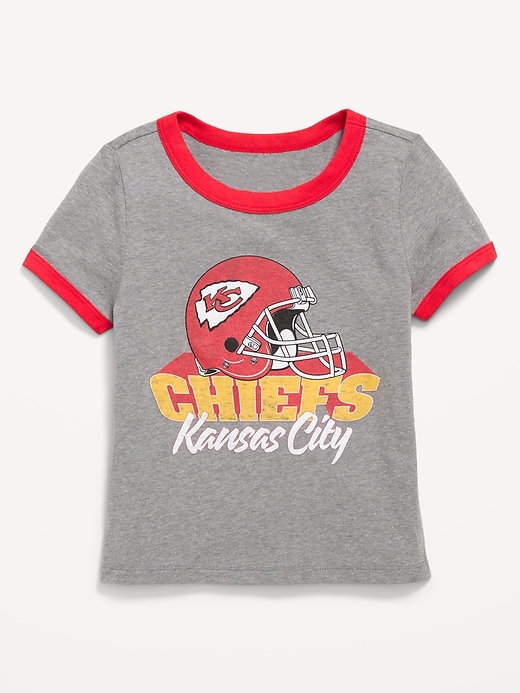 Image number 1 showing, NFL™ Kansas City Chiefs™ Fitted Graphic Ringer T-Shirt for Girls