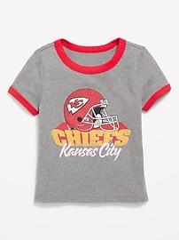 Image number 1 showing, NFL™ Kansas City Chiefs™ Fitted Graphic Ringer T-Shirt for Girls