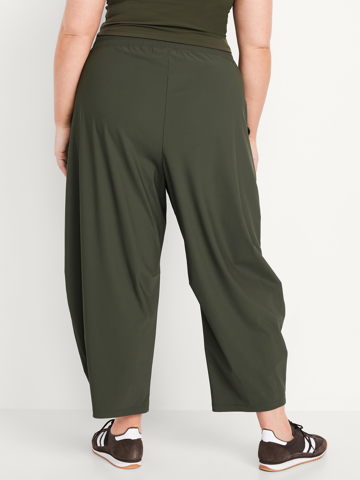 High-Waisted SleekTech Barrel Ankle Pants
