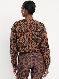 Image number 2 showing, Dynamic Fleece Oversized Crop Sweatshirt