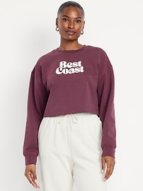 Image number 1 showing, Dynamic Fleece Oversized Crop Sweatshirt