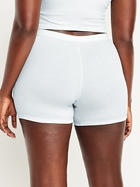 Image number 6 showing, High-Waisted Ribbed Boyshort Briefs -- 3-inch inseam