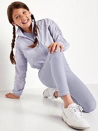 Image number 3 showing, High-Waisted PowerSoft Ribbed Performance 7/8 Leggings for Girls