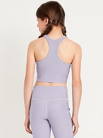 Image number 2 showing, PowerSoft Longline Ribbed Sports Bra for Girls