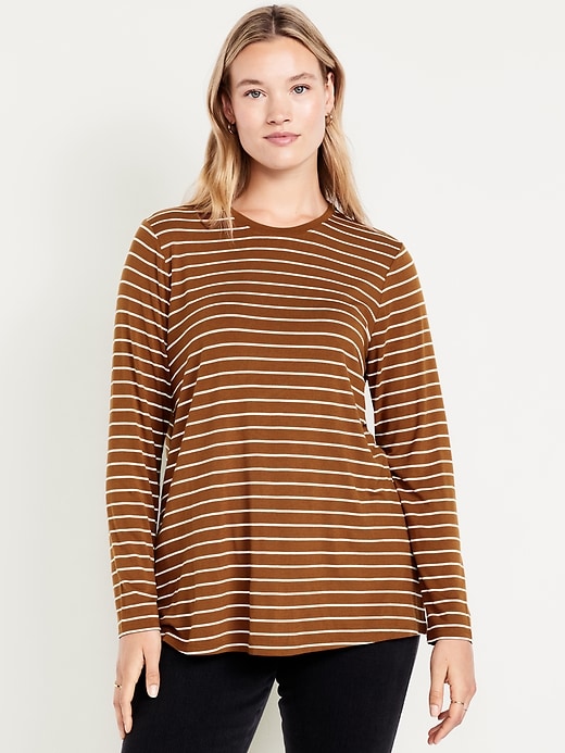 Image number 3 showing, Luxe Long-Sleeve Crew-Neck Tunic
