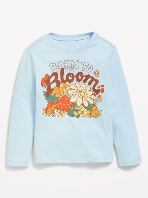 Long-Sleeve Graphic T-Shirt for Toddler Girls - Rock Pool