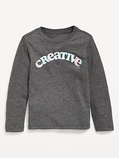 Long-Sleeve Graphic T-Shirt for Toddler Girls