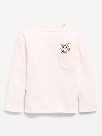 Image number 1 showing, Long-Sleeve Graphic T-Shirt for Toddler Girls