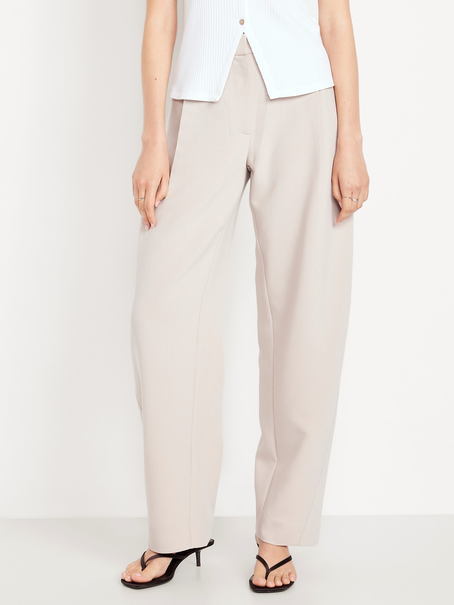 High-Waisted Taylor Barrel Ankle Pants