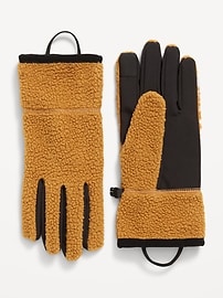 Image number 1 showing, Tech-Friendly Sherpa Gloves for Men