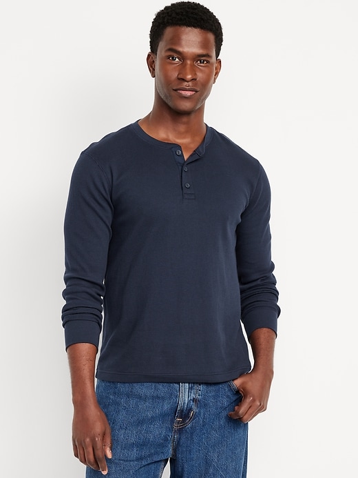 Image number 1 showing, Waffle Henley T-Shirt