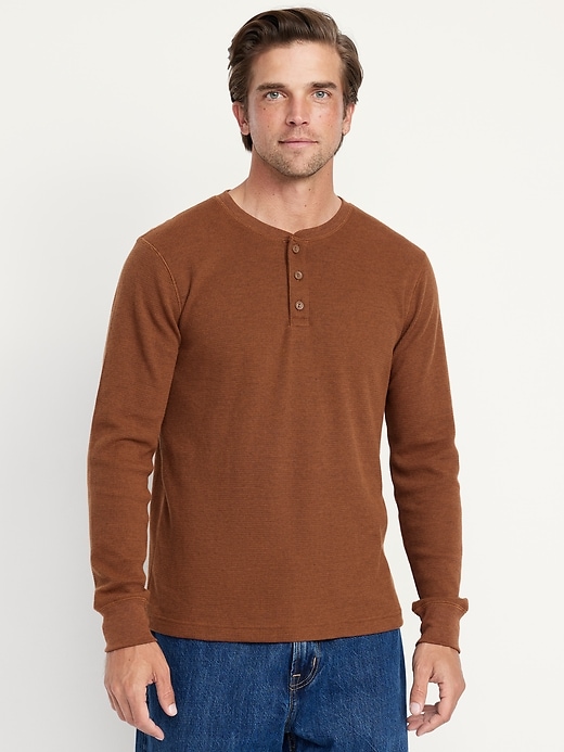 Image number 1 showing, Waffle Henley T-Shirt