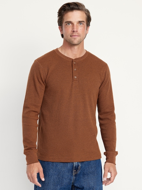 Waffle Henley T-Shirt - Jack O'Lantern
