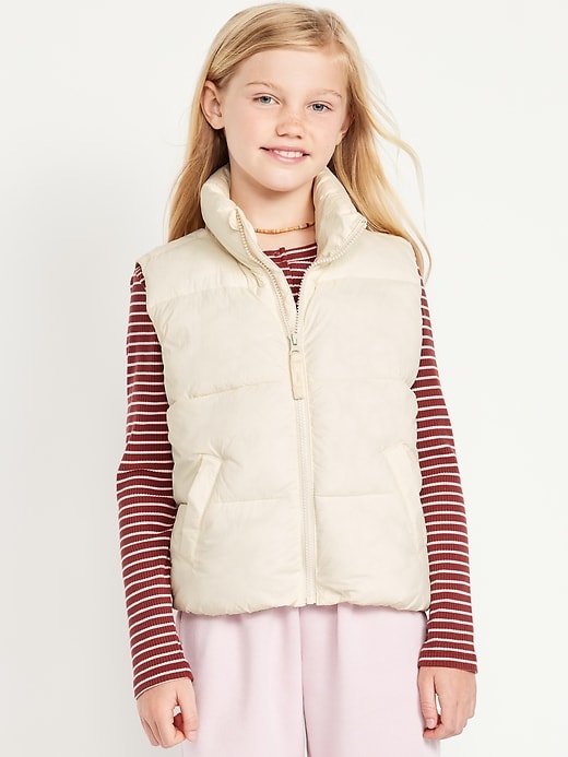 Image number 1 showing, Water-Resistant Quilted Puffer Vest for Girls