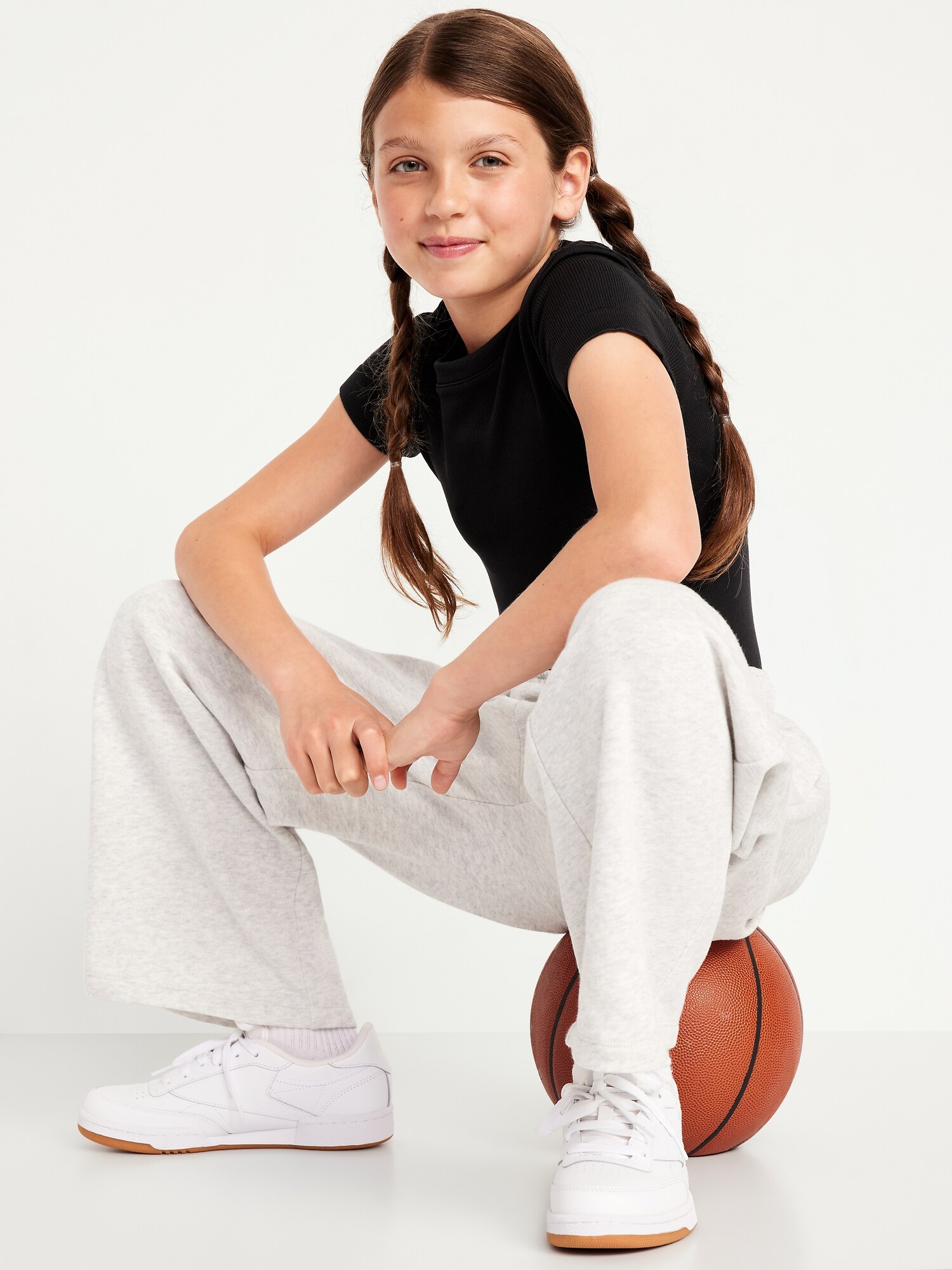 Топ Old Navy Fitted Seamless Ribbed Performance Top для девочек, цвет: Чёрный — фото 3