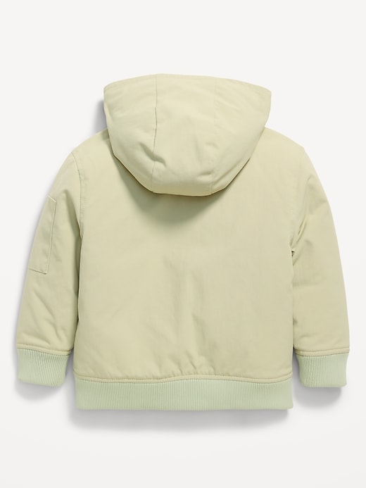Image number 2 showing, Water-Resistant Hooded Bomber Jacket for Toddler Boys