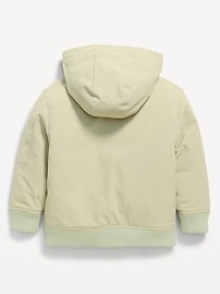 Image number 2 showing, Water-Resistant Hooded Bomber Jacket for Toddler Boys
