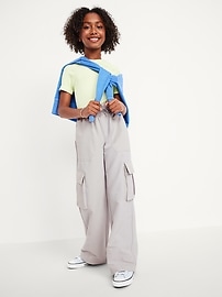 Image number 3 showing, High-Waisted Cargo Wide-Leg Performance Pants for Girls