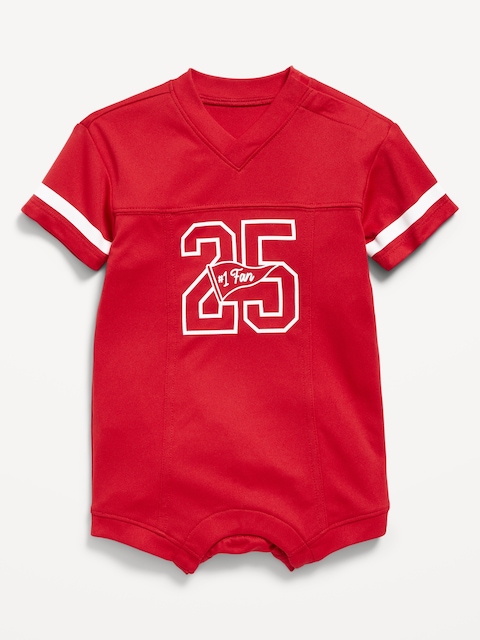 Football Jersey One-Piece Romper for Baby - Robbie Red