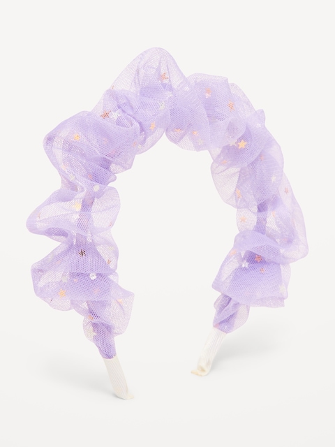 Outtek™ Sparkly Tulle Headband for Toddler Girls - Light Purple