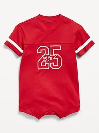 Image number 1 showing, Football Jersey One-Piece Romper for Baby