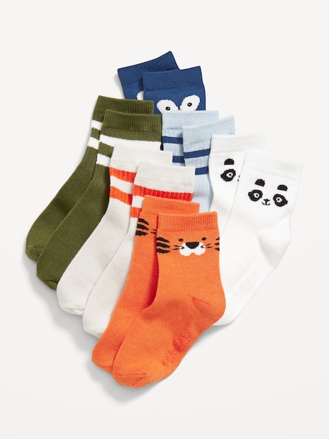 Crew Socks 6-Pack for Toddler & Baby - Animals