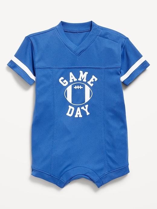 Image number 1 showing, Football Jersey One-Piece Romper for Baby