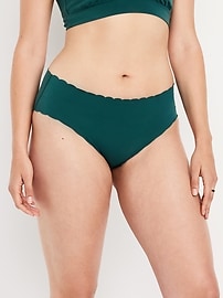 Image number 4 showing, Low-Rise No-Show Scalloped Hipster Underwear