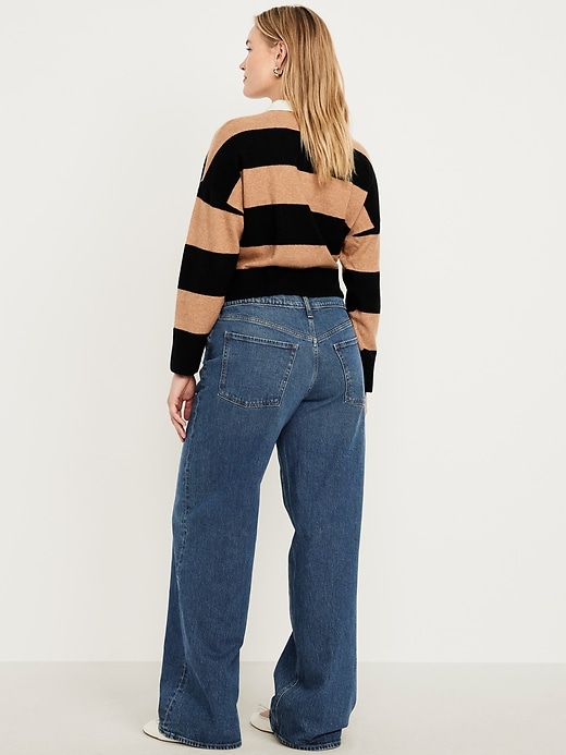 Image number 6 showing, Mid-Rise Slouchy Wide-Leg Jeans