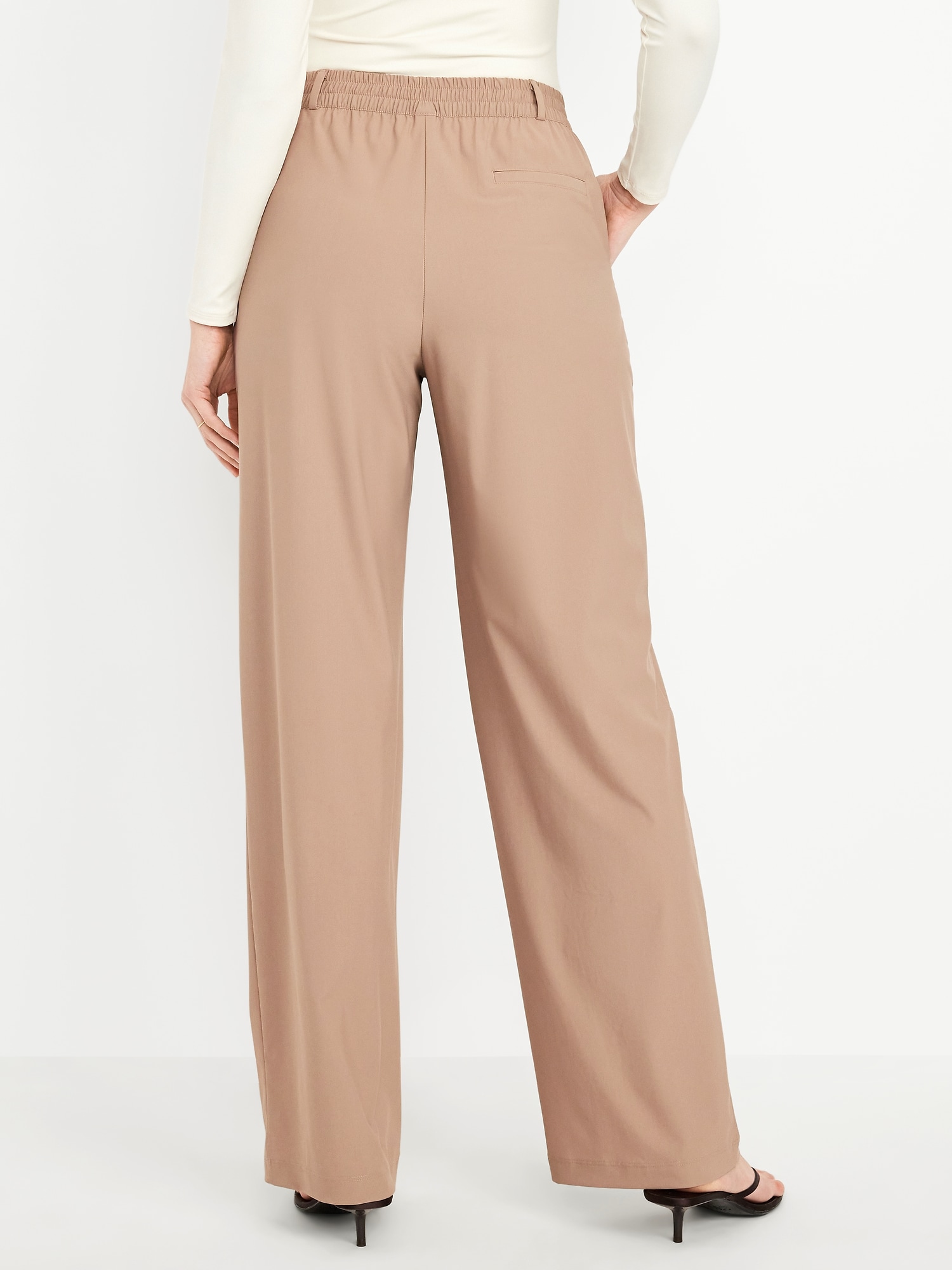 High-Waisted SleekTech Trouser Pants