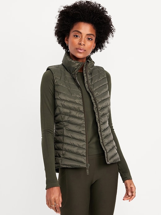 Image number 1 showing, Water-Resistant Packable Puffer Vest