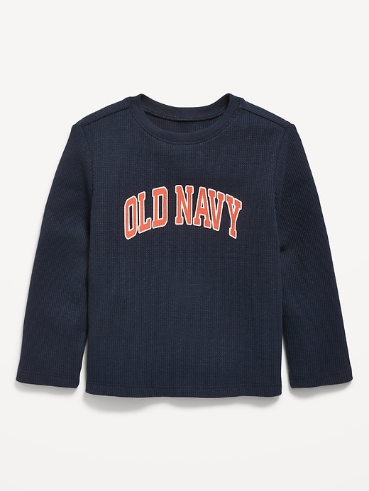 Image number 1 showing, Long-Sleeve Logo-Graphic Thermal Knit T-Shirt for Toddler Boys